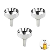 3 Pcs Aluminum Mini Funnels - Small Funnel For Mini Bottles, Multifunctional Small Funnel, For Transfer Liquids, Cosmetics, Essential Oils, Perfume(Silver)