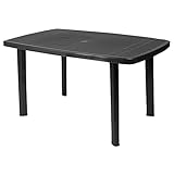 URBNLIVING Large Rectangle Collapsible Garden Table Plastic Patio Deck Furniture Outdoor