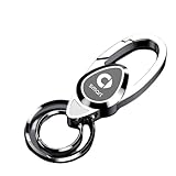 WENINETIES Car Keychain Keyring for Smart 451 Brabus Smart 453, Replacement Key Fob Holder Key Ring Accessory Car Logo Keychain with Anti-Lost,Silver