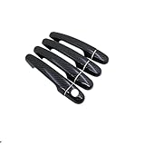 Decorative Stickers Car Exterior Door Handle Trim Door Handle Cover Trim Exterior Parts Accessories for Daihatsu for Terios 2006-2016(Black)