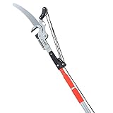 LINZI Telescopic Tree Pruner 4.5M with 350mm Extra Blade Extendable Long Reach Pole Pruning Saw Tree Loppers for Cutting Trimming High Branches Leaves Shrubs
