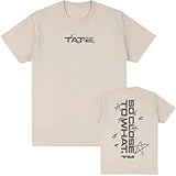 Respeto Unisex Cotton Hip-hop Singer Tate Mcrae T-shirt Y2k Fashion Crew Neck Short Sleeve Loose Fit Khaki S