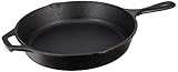 Lodge Wildlife Series-10.25" Cast Iron Skillet with Deer Scene, 10.25", Black