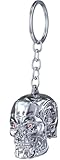 Terminator Cyborg Skull Silver Keyring Keychain