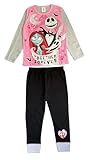 The Nightmare Before Christmas Girls Pyjamas Together Forever, 2 Piece Nightwear Set, Multicoloured Age 5-6 Years
