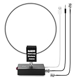 AURSINC GA800 Active Loop Shortwave Antenna, 10KHz-159MHz Portable Radio HF Receiving Antenna, Built-in 2600mAh Li-Battery, with BNC Cable for Ham Radio (Free of Tuning)