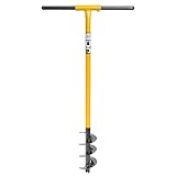 JCB Professional 4" 100mm Fence Post Auger, Heavy Duty Tubular Steel, 100 x 250 mm Blade - T-Grip 500 mm Width - Top-Level Performance - Lifetime Warranty