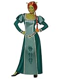 Smiffys Shrek Fiona Costume Adult, Green Dress, Wig & Headband, Official Shrek Princess Outfit with Plaited Wig, Fiona Dress & Matching Headband, Ideal Halloween Costume or Themed Party
