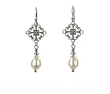 Edwardian, Tudor Ivory Pearl Drop Earrings