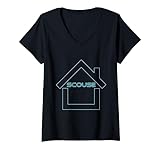 Womens EDM Rave Gear Techno Clubbing DJ Clothing Scouse House Music V-Neck T-Shirt
