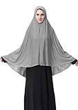 Women Muslim Heardscarf Shawl Pullover 130cm Long Prayer Hijab Muslimah one Piece Hijabs Chadors Arabia Body Cover Turban Islamic Middle East Full Cover Clothing Maxi Hijab for Ladies