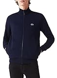 Lacoste Mens Full Zip Funnel Sweatshirt Long Sleeve Navy L