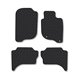 Mitsubishi L200 (2015-2021) [Double Cab] Rubber Van Mats Accessories Tailored Fit Compatible Accessory Waterproof Protection Non-Slip Car Floor Mats 3mm Thick Full Coverage Durable Coverage with Clips