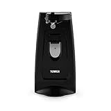 Tower T19007 3-in-1 Electric Can Opener with Knife Sharpener & Bottle Opener, Black