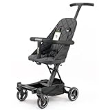 OBERLUX Convertible 3 in 1 Baby Stroller | Pushchair Rider, Lightweight, Foldable & Compact Travel Baby Buggy, 6 Months+ (Black), 6.5 kilograms