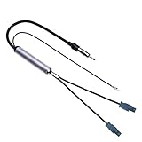 Dual Fakra Antenna Adapter & Diversity System Vehicle Aerial Stereo Aftermarket Radio Amplified Antenna Adaptor Compatible with Audi TT, Beetle, Jetta, Tiguan, Passat (Dual Fakra Plug to Radio Male)