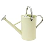 Kent & Stowe 4.5L Metal Watering Can in Vintage Cream, Rust-Resistant Galvanised Watering Can with Handle and Detachable Rose, Classic All Year Round Garden Tools Made from Steel