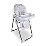 My Babiie MBHC8 Premium Highchair – Adjustable, 3 Recline Positions, 6 Height Settings, Removable Tray, Padded Seat, Foldable, for Toddler, from 6 Months to 3 Years (15kg) – Safari