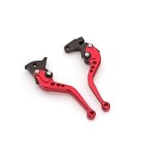 MZEER for Aprilia RS125 RS50 RS 125 RS 50 1999-2005 CNC Adjustable Motorcycle Brake Clutch Lever(147MM Red)