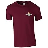HiViz Kings Embroidered Parachute Regiment Men's Tshirt Paras Paratrooper British Army Insignia MOD Embroidery ** 9 Colours Available ** (UK, Alpha, XL, Regular, Regular, Maroon)