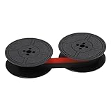 vhbw Ink Ribbon Nylon Ribbon for Triumph-Adler Matura Standard dot Matrix or Receipt Printer Black/red