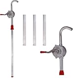 Heavy Duty Aluminum Oil Barrel Pump - 120cm Manual Rotary Drum Pump for Diesel, Petrol & Fuel Transfer | 200L/Min Flow Rate | 5m Lift Height | Garage & Industrial Use