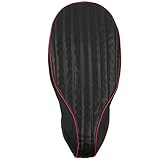 HELEVIA Motorcycle Cover Leather Comfortable Replacement for Vespa 125 150 Sprint Fast Ts Super Vbb Vba Vnb GTR Gl Gt (Black Red)