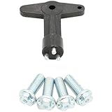 BIAREN Alloy Wheel Centre Cap Screws Bolts With Key For Renault Clio Kangoo Megane Scenic Laguna Twingo Modus 7700422600