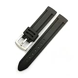 TVKSIPAR 18mm 20mm 22mm 24mm 26mm 28mm 30mm Soft Silicone Rubber Watch Strap Sport Watchband Fit For Rolex Waterproof Men Metal Bracelet Belt(26mm)