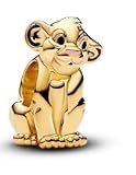 The Charmery Lion Simba Charm 925 Silver Charm Compatible with Pandora Charms, Trollbeads, Chamilia, Biagi and Many Other UK Charm Bracelets.