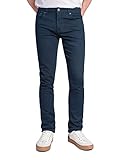 Victorious Men's Skinny Fit Color Stretch Jeans, Teal, 40W x 30L