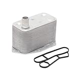 REPAIROCK Engine Oil Cooler for BMW 3 Series E46 1998-2005 Transmission Oil Cooler Trans Cooler with Bolt No.11422247204 Aluminum Alloy Silver Tone 1 Set Car