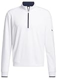 adidas Men's Lightweight Half-Zip Top, white, XL