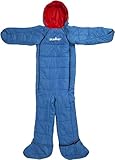 VFM - Wearable Sleeping Bag Blue Adults Small/Medium - Winter Warmer -Thick - Padded - Camping - Festivals - Outdoor Leisure- Fishing - Survival Equipment