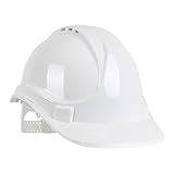 Blackrock White Hard Hat, Safety Helmet, For Construction, Mens Womens Unisex, Work Hats, Builder, One Size Adjustable Head Strap, HDPE Protection, UK/EU 2016/425 EN937:2012+A1:2012