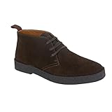 Roamers M759 Men's Suede Desert Boots - Chocolate Brown, Size 9
