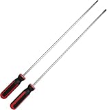 2x Extra Long Screwdriver / Turnscrew 450 mm Flat Head 6 mm Phillips Head PH2