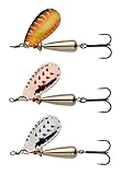 Abu Garcia Droppen Spinner Lure 3-Pack | Low Center of Gravity Design | Ideal for Perch, Chub, Pike, and Trout | Precision Casting in Small Streams and Rivers | Freshwater Predators - 4g | 40mm