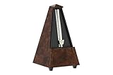 Wittner Metronome Taktell Pyramid Shape System Maelzel Designer Series - Plastic casing - With bell - Root wood - Mechanically wound - No batteries required - Made in Germany