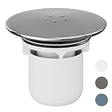 HNNHOME Shower Drain Cover Replacement, Chrome Shower Trap Cover, Removable Top Fitting Cap Parts, 90mm/115mm Shower Plughole Cover, Fast Flow Shower Tray Waste (White)