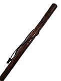 Scorched Chestnut Wood Hiking Stave Pole Staff Walking Stick Brown