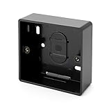 SHPELEC® Black Surface Mounted Pattress Box - Single/Double, Stylish and Durable Box for Mounting Electrical Devices, BS 5733 Compliant (1 Gang (Single))