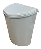 Liberty Leisure 6L Caravan Door Pillar Bin with Brackets - Grey Plastic Rectangular Waste Bin for Caravan Kitchen, Motorhome Kitchen, Home Kitchen
