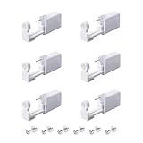 Ear Piercing Gun (6 Pieces), Painless Safety Ear Piercing Kit with Studs, Aseptic Earrings Disposable Gun, Ideal for Girls, Women and Men, White