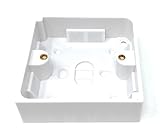 1pcs. 1 Gang Surface Mount Back Box Pattress Box (25mm x 85mm x 85mm) White