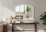 NEW SHAPE WINDOW STYLE WALL MIRROR SIMPLY STYLISH DECOR MIRROR WHITE WALL WINDOW MIRROR 72x65CM (WHITE)