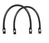 Leather Purse Handles,2 Pieces Leather Bag Handle Bag Handles Shoulder Strap Shoulder Bag Handbag Accessories for DIY Purse Making Tote Bags (Black)