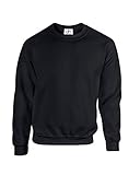 D&H CLOTHING UK Premium Sweatshirts Plain Workwear Casual Crewneck Jumper Sweater Sports Leisure Fleece Black 6XL