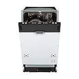 Willow WDW945I 45cm Integrated Slimline Dishwasher with 9 Place Settings, Half Load Function, Delay Start, 6 Wash Programs, LED Indicator