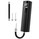 Electric Ball Pump,Smart Football Pump Portable Fast Ball Inflation with Accurate Pressure Gauge and Digital LCD Display for Football Basketball Volleyball Rugby (2 Needle and 1 Nozzle)